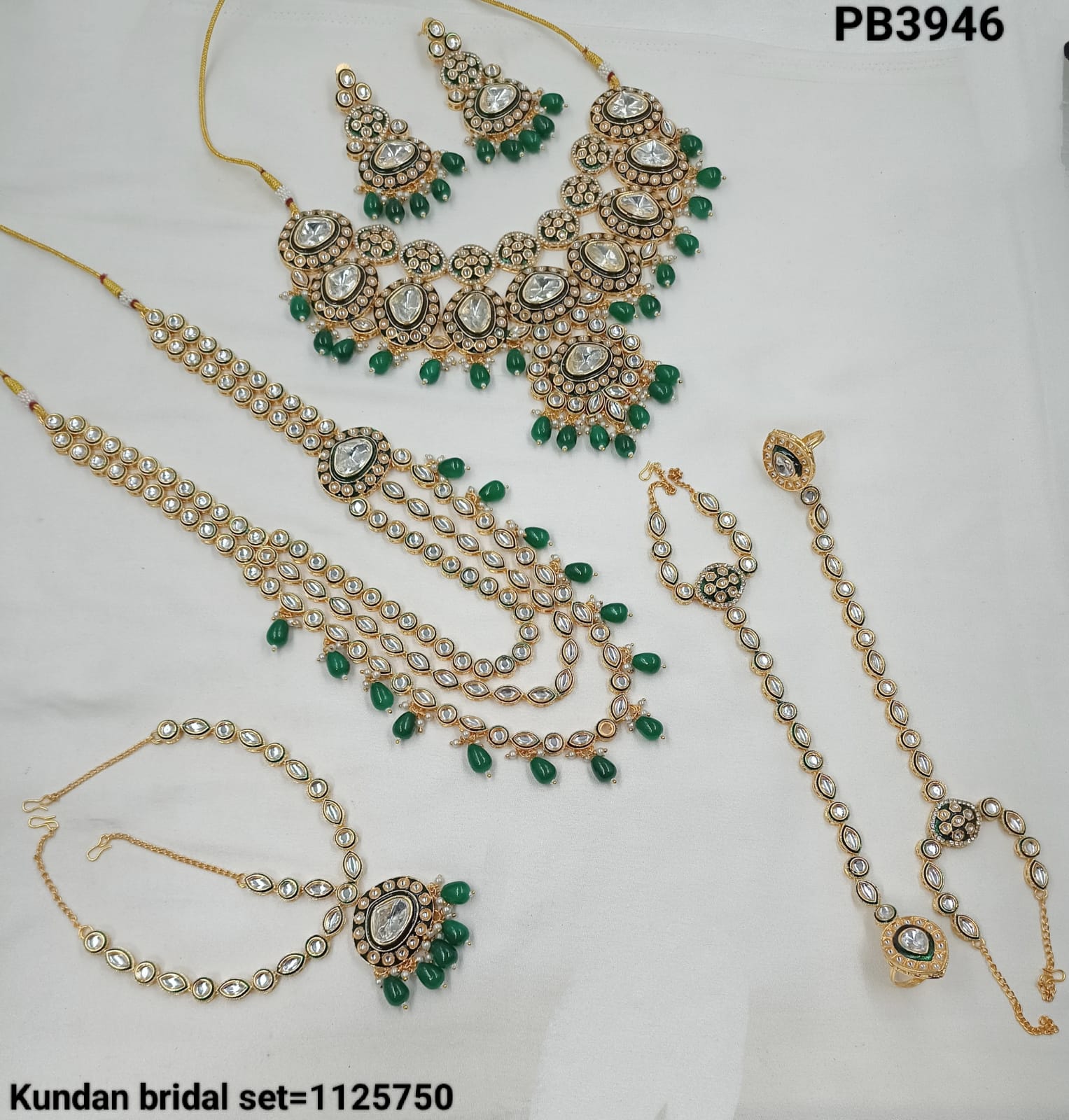 Royal CZ Bridal Jewellery Set with Multi-Layer Necklace, Choker & Complete Accessories